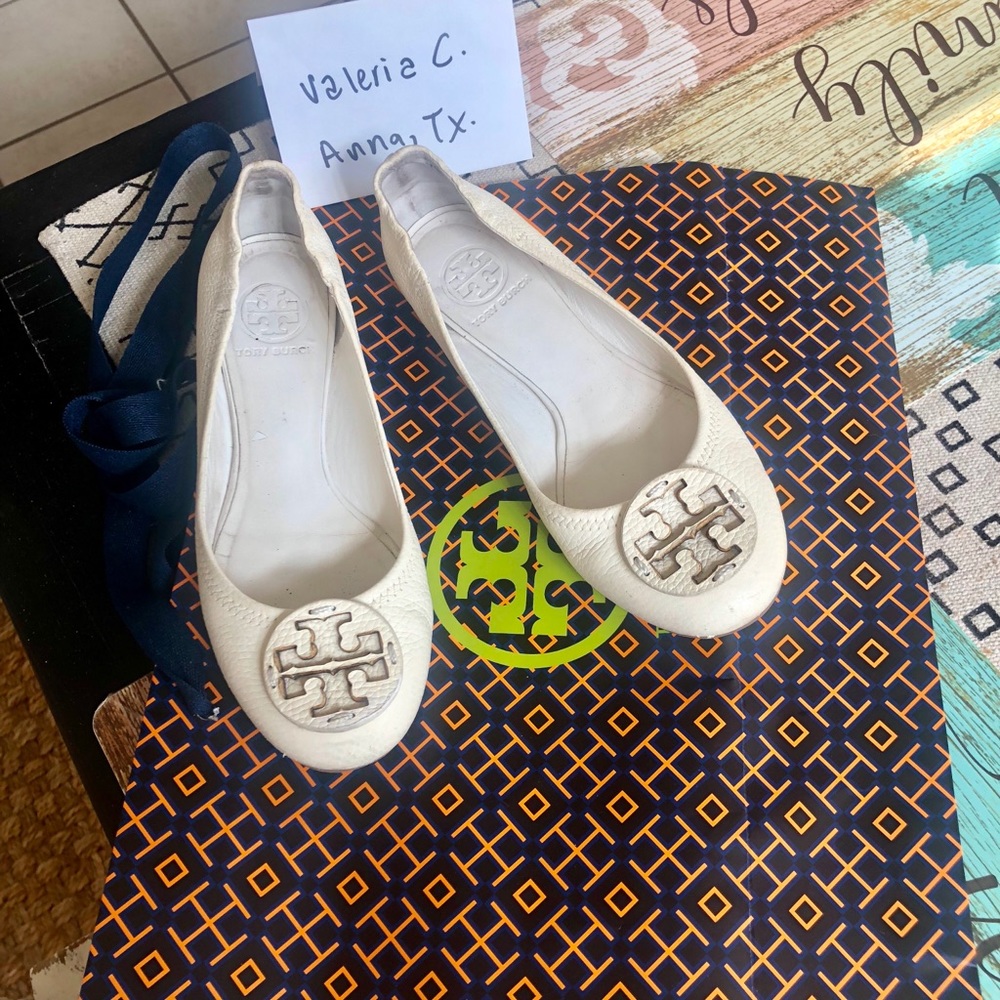Ballerina flats Tory Burch ivory color